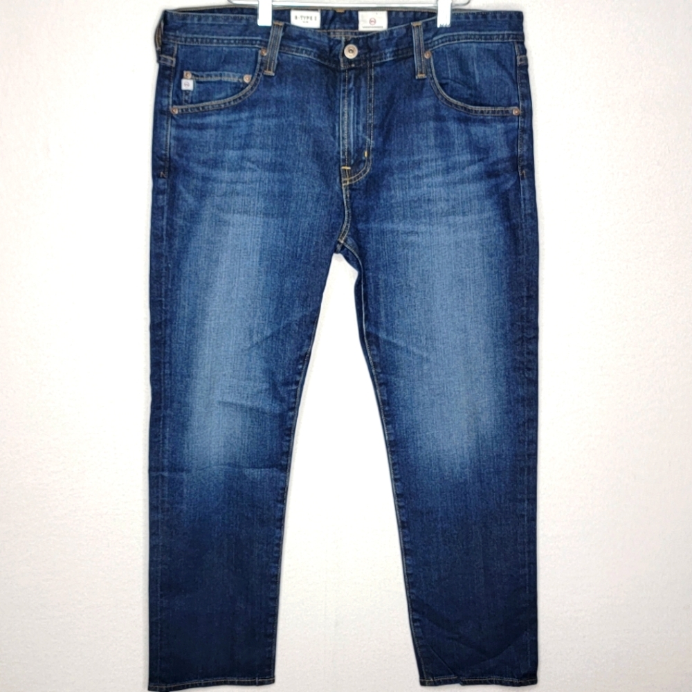 NWOT!! AG Adriano Goldschmied B-TYPE I Slim Straight Leg Jeans Size 37x27. #540
